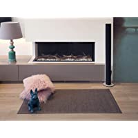 TEJIDOS EL MUNDO Alfombra PIE DE Cama Vinilo Lisa 60x120 cm Gris